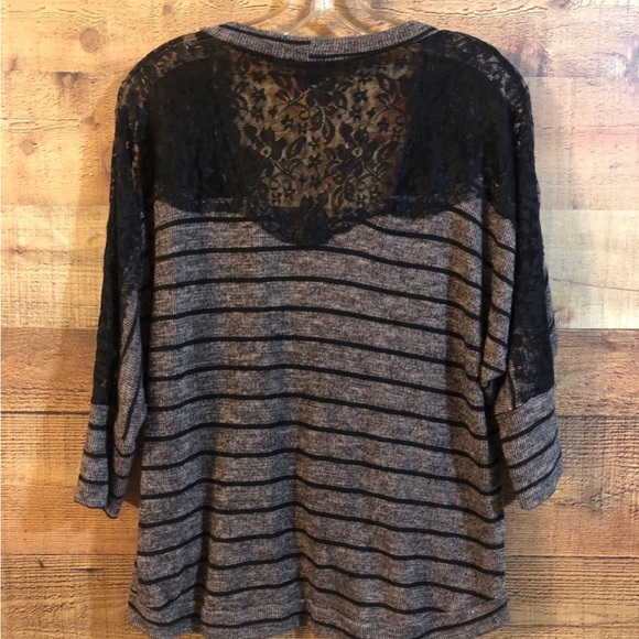 Living Doll lace striped cardigan - Picture 5 of 5